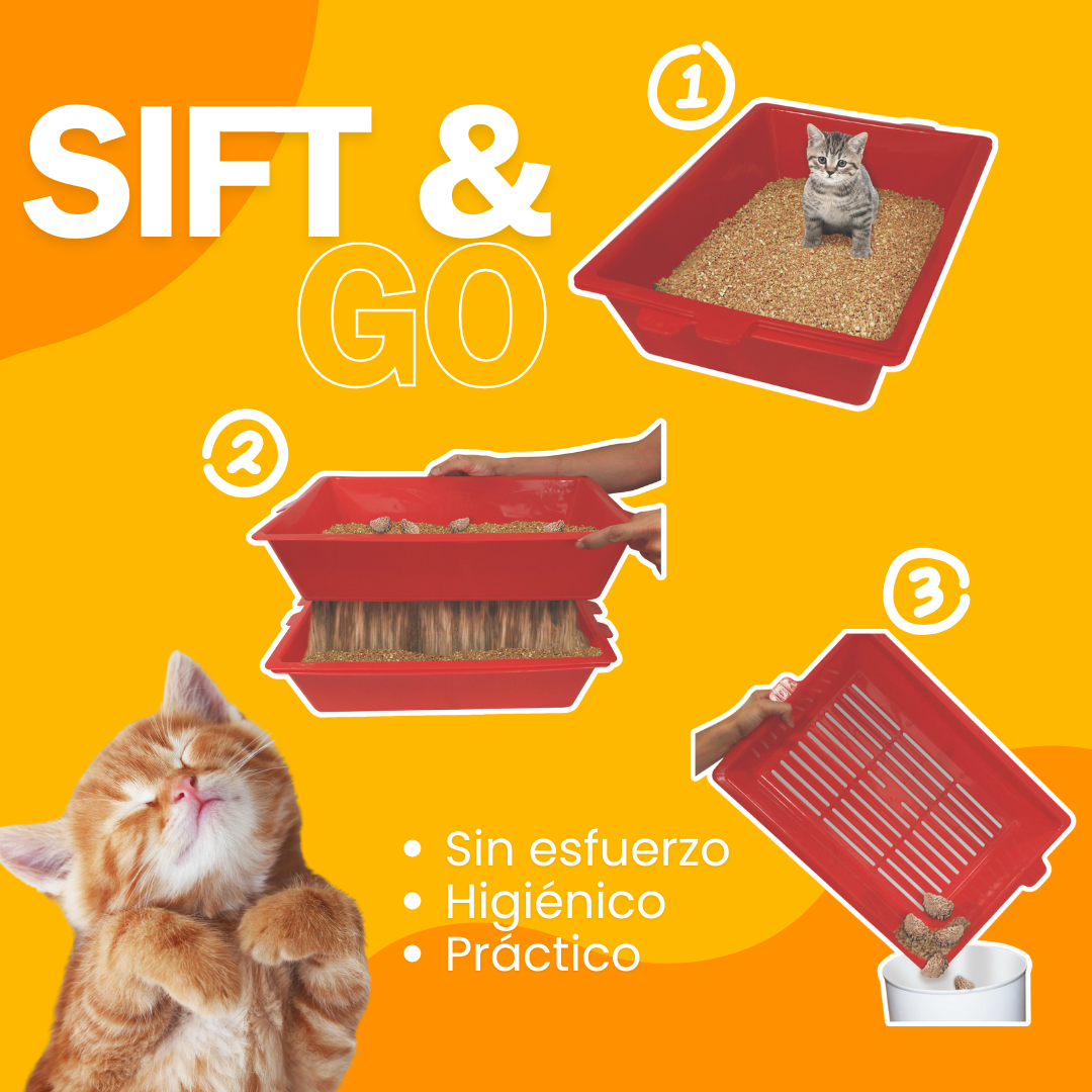 Sift and Go sistema de bandejas para arenero de gato