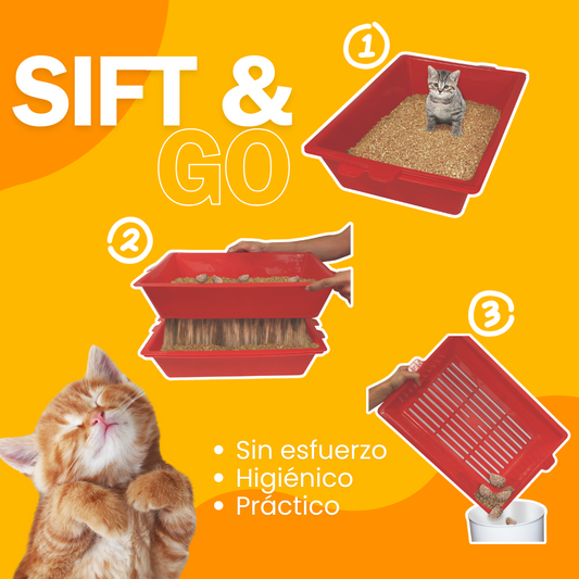Sift and Go sistema de bandejas para arenero de gato