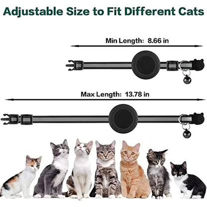 Collar para gatos con soporte AirTag, sin localizador