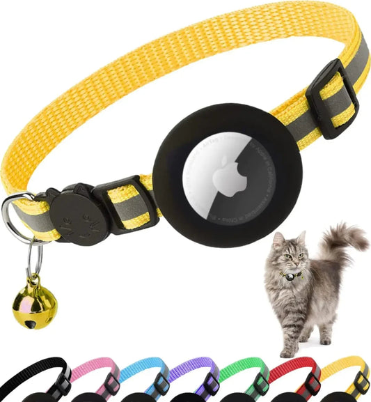 Collar para gatos con soporte AirTag, sin localizador
