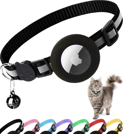 Collar para gatos con soporte AirTag, sin localizador