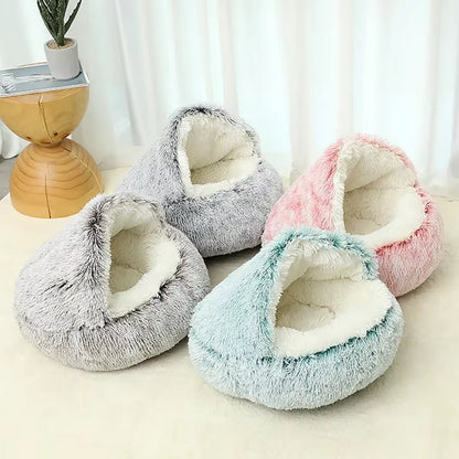 Cama refugio mullida para gatos — 40, 50 o 60 cm