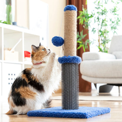 Rascador para gatos Miausage con masajeador y pelota