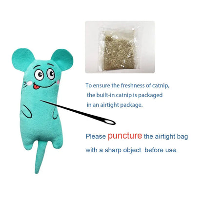 Ratón de peluche con catnip para gatos
