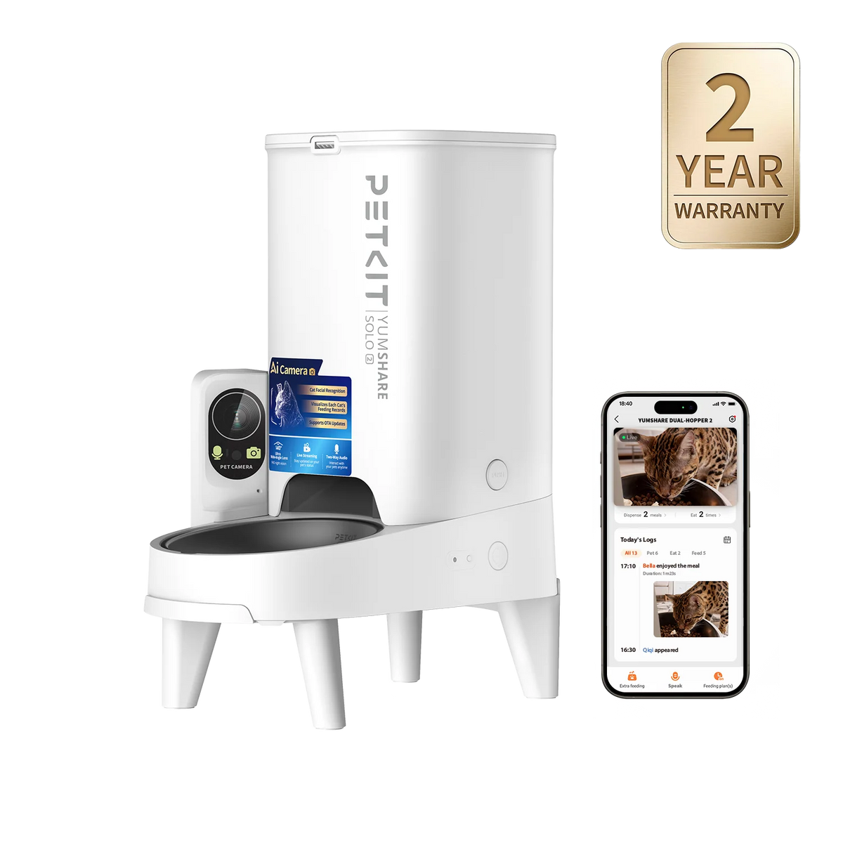 Comedero automático PETKIT YumShare Solo 2 — 3 L