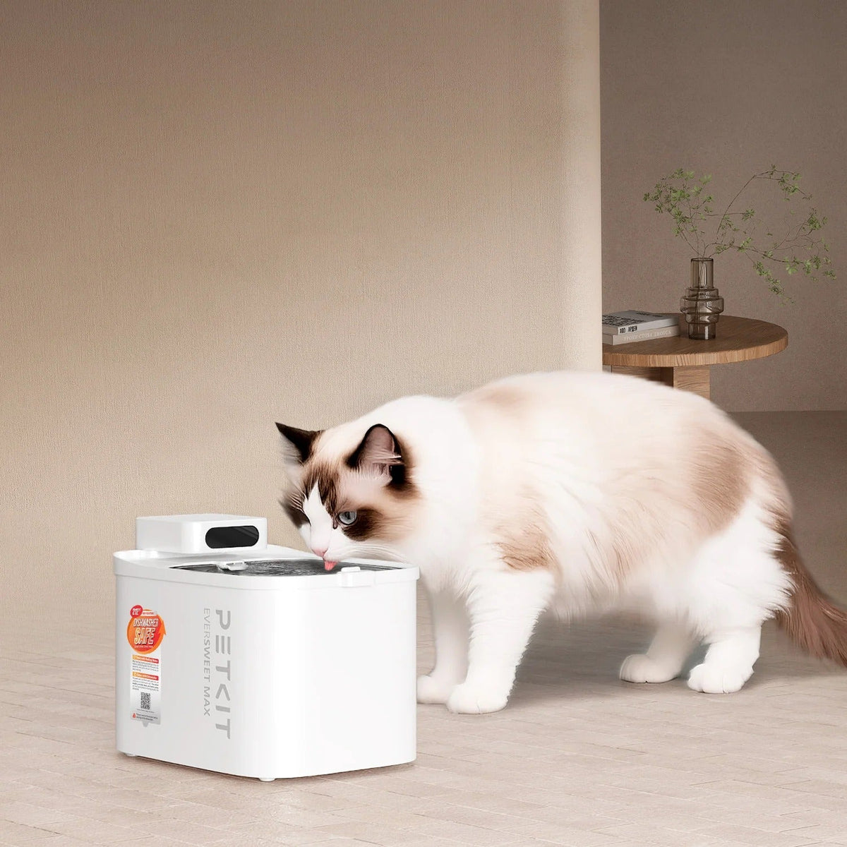 Fuente PETKIT EverSweet Max 2 UVC — 3 L y bandeja inox