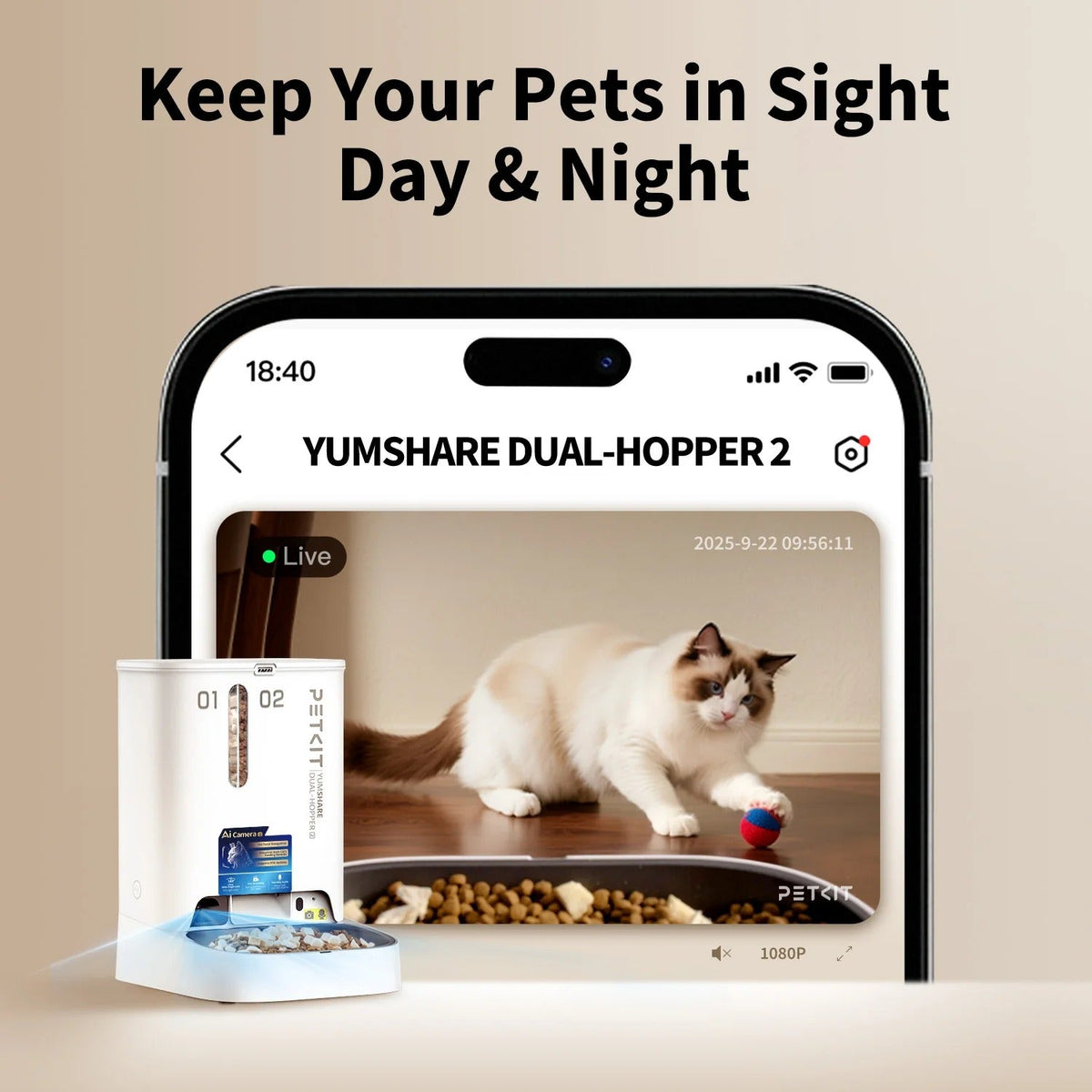 Comedero automático PETKIT YumShare Dual 2 — 5 L