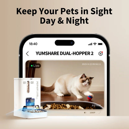 Comedero automático PETKIT YumShare Dual 2 — 5 L