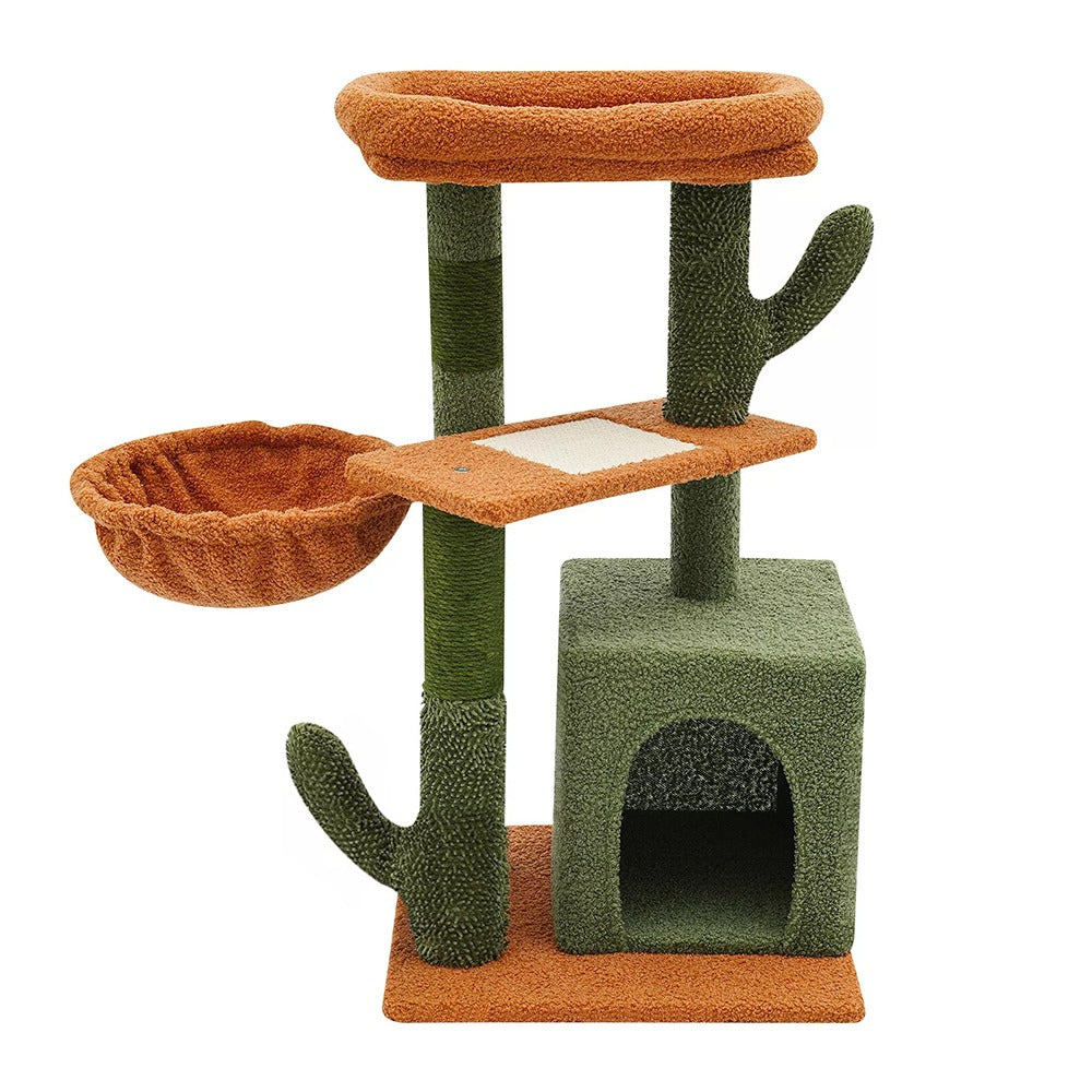 Rascador para gatos Cactus con refugio y plataformas